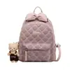 Mochila escolar moderna para estudantes do ensino médio, mochila estilosa de cor sólida para meninas do ensino fundamental II, mochila feminina leve de grande capacidade