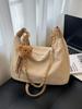 Bolso de Gran Capacidad de Moda Transfronterizo Súper Popular para Mujer 2025 Nuevo Casual Versátil Bolso Dumpling Bolso Tote Elegante Simple