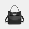 Bolso Cubo con Patrón de Lichi para Verduras para Mujer 2026 Bolso de Mano para Viajes Diarios de Piel de Vaca de Primera Capa Bolso de Hombro Cruzado Bolso Tote Pequeño