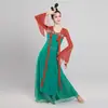 Traje de Dança Clássica para Adultos Elegante Saia até o Peito Dinastias Han e Tang Roupa de Prática para Apresentação Vestido de Apresentação Fluido Conjunto de Gaze