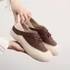 2026 Verão Novo Estilo Feminino Versátil Respirável Solado Grosso Slip-On Moda Retrô Casual Sapatos de Tecido Old Beijing