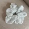 Goma para el pelo de encaje calado con scrunchie, de alta gama, con diseño floral para coletas y accesorios para el cabello