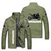 Chaqueta fina para hombre de primavera y otoño con logo de coche guapo, chaqueta deportiva casual para motocicleta, cárdigan de moda con cuello alto, chaqueta con cremallera