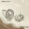 Brincos Europeus e Americanos Ins Design Geométrico Espiral Aço Titânio Nicho Alto Padrão Aço Inoxidável Joia de Orelha Atacado