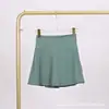 Falda Corta Lulu con Pantalones Cortos de Yoga Integrados, Falda de Secado Rápido para Mujer, Falda Deportiva de Tenis, Ropa de Fitness Antiexposición para Mujer