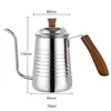 26 Anos Novo Modelo Cafeteira Manual Cross-Border de Aço Inoxidável com Alça para Uso Doméstico e Comercial, Cafeteira com Bico Longo e Filtro Atacado
