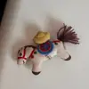 Laço de Cabelo Infantil de Tecido Pônei Vermelho de Ano Novo com Toque de Luxo, Corda de Cabelo Versátil e Fashion com Acessório de Cabelo com Design de Zodíaco