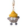 Llavero de peluche para coche con bola de carbón pequeña de lana de visón, gorro de lana, bola de pelo, regalo nuevo