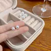 Pendientes de botón elegantes de hilo de perlas estilo coreano para mujer plata elegantes cuentas de pan hebilla de giro de rosca perno para el cartílago de la oreja joyería de oreja venta al por mayor