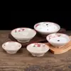 Vajilla Tradicional para Hot Pot Estilo Ciudad de Melamina, Platos Pequeños Especiales, Tripa, Intestinos de Pato, Bol para Sangre de Pato, Bol Azul con Línea Retro para Hot Pot de Chongqing