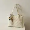 Ruien Bolsa Tote Pequena Simples com Padrão de Losangos Feminina 2026 Outono Nova Bolsa de Ombro Leve de Luxo para Sair Bolsa de Mão para o Trabalho