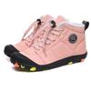 2024 cross-border novos inverno crianças sapatos de algodão à prova d'água ao ar livre botas de neve de cano alto com fundo de camuflagem de veludo antiderrapante para se manter aquecido