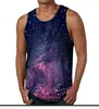 Directo de Fábrica Transfronterizo Nuevo Chaleco sin Mangas para Hombre Casual Holgado Talla Grande Estampado Digital 3D