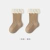 25 calcetines para bebé con diseño de puño, calcetines de encaje de doble costura, estilo primavera y otoño, estilo princesa INS, alta elasticidad, no aprietan las piernas, calcetines de algodón de media caña