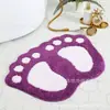 Alfombra de Piso Imitación Cachemir con Forma Irregular Simple para Baño del Hogar, Felpudo Absorbente de Agua de Secado Rápido, Alfombra de Baño de Dibujos Animados