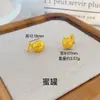 Nova pulseira de pingente de pote de mel do Ursinho Pooh em desenho animado dourado, moda fofa, corda de mão trançada à mão, atacado