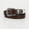 Novo cinto feminino vintage desgastado com relevo, cinto feminino personalizado com fivela de pino vintage, cinto ajustável poroso para mulheres