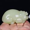 Pieza de mano Maitreya de Jade Afgano Natural jade azul y blanco ojo de gato valiente cerdo rico pieza de mano al por mayor