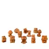 Souvenir de Navidad Talla en Madera de Ciprés Llavero Colgante Navideño Productos de Madera del Zodiaco de Dibujos Animados Dragón, Serpiente y Año del Caballo
