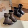 Botas Infantiles 2026 Estilo Otoño Niños Niñas Botas tipo Martin Botas de Piel Botas Cortas Modernas Geniales Botas de Caña Alta Niños Medianos y Grandes