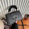 Bolso Transfronterizo con Patrón de Cocodrilo para Mujer 2026 Nuevo Estilo Coreano Moda Retro Bolso Cuadrado Pequeño Bolso Casual Bolso Cruzado de Nicho