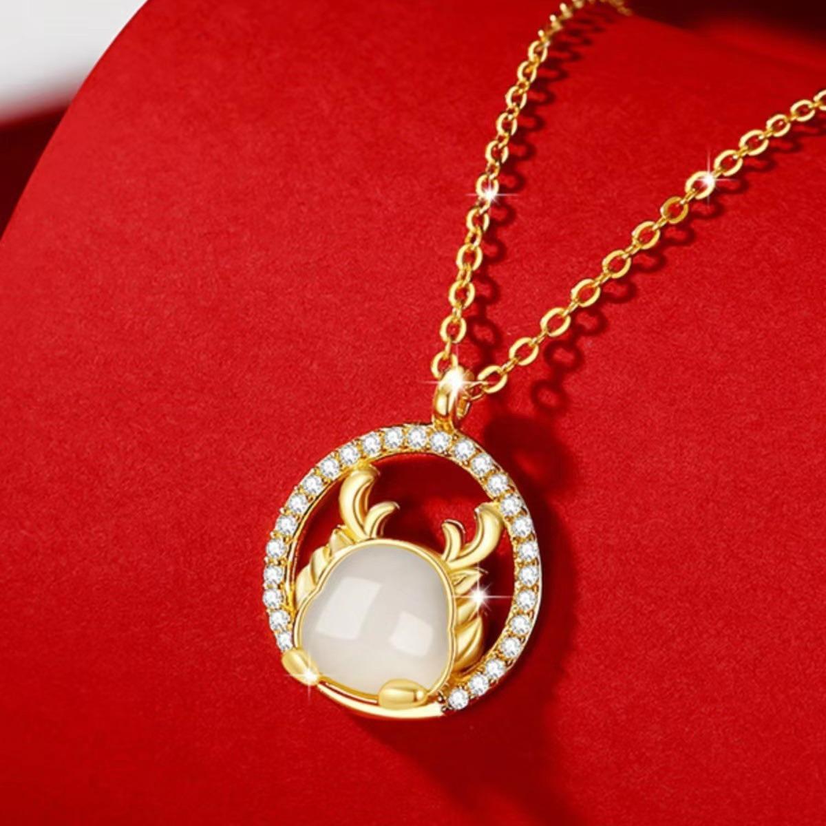 新款萌趣金龙生肖龙项详情图02