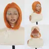 Venta al por mayor de fábrica Comercio electrónico transfronterizo Amazon Europa América Peluca Bob Mediana Larga para Mujer Peluca con Encaje Frontal Parte Libre Gorra de Peluca
