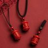 Colgante Lanyard Cadena Mantra de Seis Sílabas de Cinabrio Arena Oro Púrpura para Hombres y Mujeres Colgante Personalizado Regalo de Buena Suerte para el Año de Nacimiento