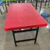 Mesa Dobrável Lanche Churrasco ao Ar Livre Restaurante Fast Food Mesa Plástica Tampo Retangular Mesa de Exposição Treinamento Mesa de Barra Mesa de Conferência
