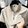 Camisa Polo Dropshipping Moda Masculina Casual de Manga Corta Cuello Solapa Color Sólido Camiseta para Hombre Nuevo Estilo Verano 2025