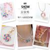 Accesorios DIY colgante de resina pato amarillo abeja pequeña oso rosa dona dinosaurio huevo escalfado piruleta