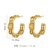 Yunyao Transfronterizo Más Vendido Moda Gama Alta Geométrico Hueco Retorcido Patrón Retorcido Oro 18K Acero de Titanio Joyería para Mujer