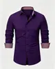 Camisa Casual de Manga Larga para Hombre Ropa de Hombre Amazon Manga Larga Casual Comercio Exterior Elástico en Cuatro Direcciones Tejido Cómodo Transpirable Top