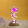 Decorações de Natal Folha de Ouro Flor Tampa de Vidro Rosa Colorida DIY Enfeites Artesanais Tanabata Presente para Namorada