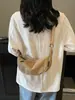 2025 Nueva Bolsa de Malla Ligera Estilo Japonés para Dumplings Bolsa Cruzada Deportiva Casual Bolso de Hombro Media Luna Niche de Moda para Mujer