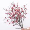 Ramo de fruta vermelha simulado único fruto de Natal fruta vermelha espuma fruta rica em flores decoração de flores arranjo de flores diy material correspondente