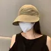 Estilo Igual de Zhao Rusi Sem Maquiagem Fotografia de Rua Chapéu de Pescador Feminino Anti-ultravioleta Para Cabeça Grande Proteção Solar Chapéu de Aba Larga Estilo Fino Respirável