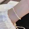 Pulseira de Pérolas com Laço, Pulseira de Cristal Rosa de Luxo Leve e de Alta Qualidade, Pulseiras de Contas Empilháveis, Contas de Transferência de Nicho para Meninas