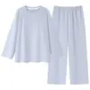 Conjunto de Pijama Masculino Yu Zhaolin Sensação de Pele Nu Simple Calmante Relaxante Lyocell Solto Roupa de Dormir Pijama para Sono Profundo