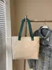 Nueva Bolsa de Lona Ligera Estilo Coreano de Verano con Color Contrastante Portátil Bolso de Hombro Versátil Casual para Viajes Diarios Bolso Tote Simple