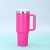 Taza térmica de acero inoxidable 304 transfronteriza segunda generación 40 oz taza para coche gran capacidad taza con asa de pajita taza de hielo portátil