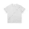Camiseta de Manga Corta con Bordado Pesado para Hombre 2026 Verano Retro Americano Moderna Tie-dye Versátil Camiseta Top para Mujer.