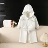 Nuevo Conjunto Casual con Capucha de Moda Estilo Coreano con Bordado de Mariposa y Gato Lindo para Niñas Jóvenes