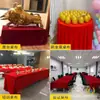 Tela de terciopelo, Tela roja para bodas, Fondo para conferencias, Mantel, Tela de decoración para bodas