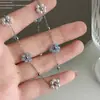 Collar de Flor de Perlas de Dopamina Estilo Coreano para Mujer, Cadena para Clavícula de Moda Hecha a Mano Estilo Ins, Accesorios de Joyería de Cadena de Cuello Colorida
