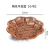 Nueva cesta de mimbre sintético para snacks, cesta de frutas, plato para snacks de bar, frutas secas, dulces, verduras, olla caliente, tejida, frita, regalo