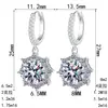 Pendientes de Plata de Ley S925 con Moissanita Xindeyi para Mujer, Pendientes Octogonales, Lujo Exquisito Accesible y Hermosos Regalos Navideños
