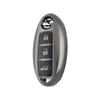 Adequado para Nissan Sylphy, Tiida, X-Trail, Teana, Bluebird, Qashqai, 20 Jinke, Capa de Chave de Porta-Malas Multifuncional com 3 Botões