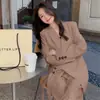 Design de renda terno jaqueta wide-leg calças terno de duas peças para mulheres Primavera e outono nova alta qualidade solto moda casual terno