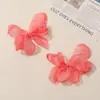 Super Estilo Hada Malla Fina Borde Quemado Multicolor Múltiples Capas Lazo de Ocho Pétalos DIY Accesorios para el Cabello Hechos a Mano Pendientes Accesorios para Ropa